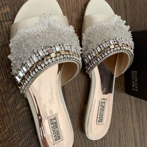 Flat beaded sandals